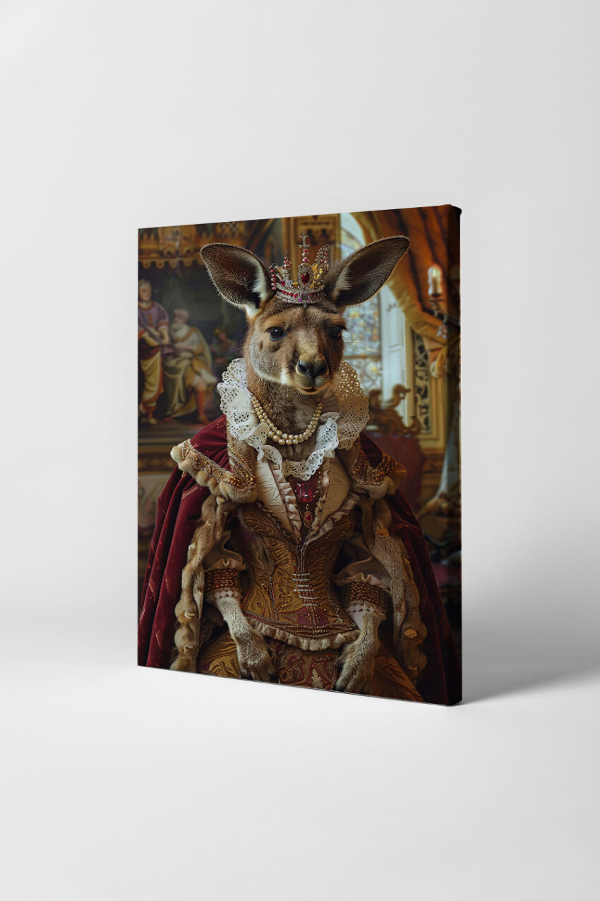 Digitale Kunst Poster Känguru Königin barock elegant