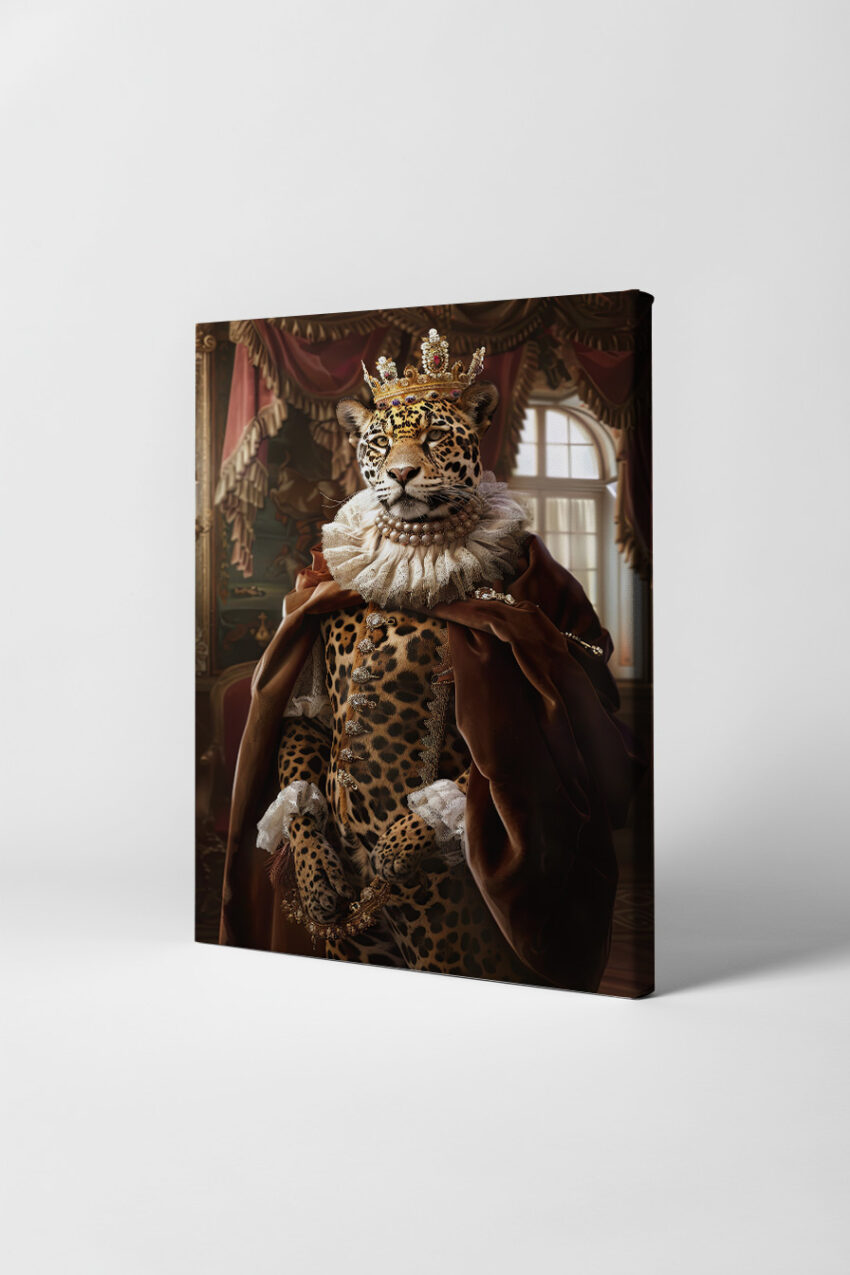Fotografie Poster Leopard Krone golden majestätisch