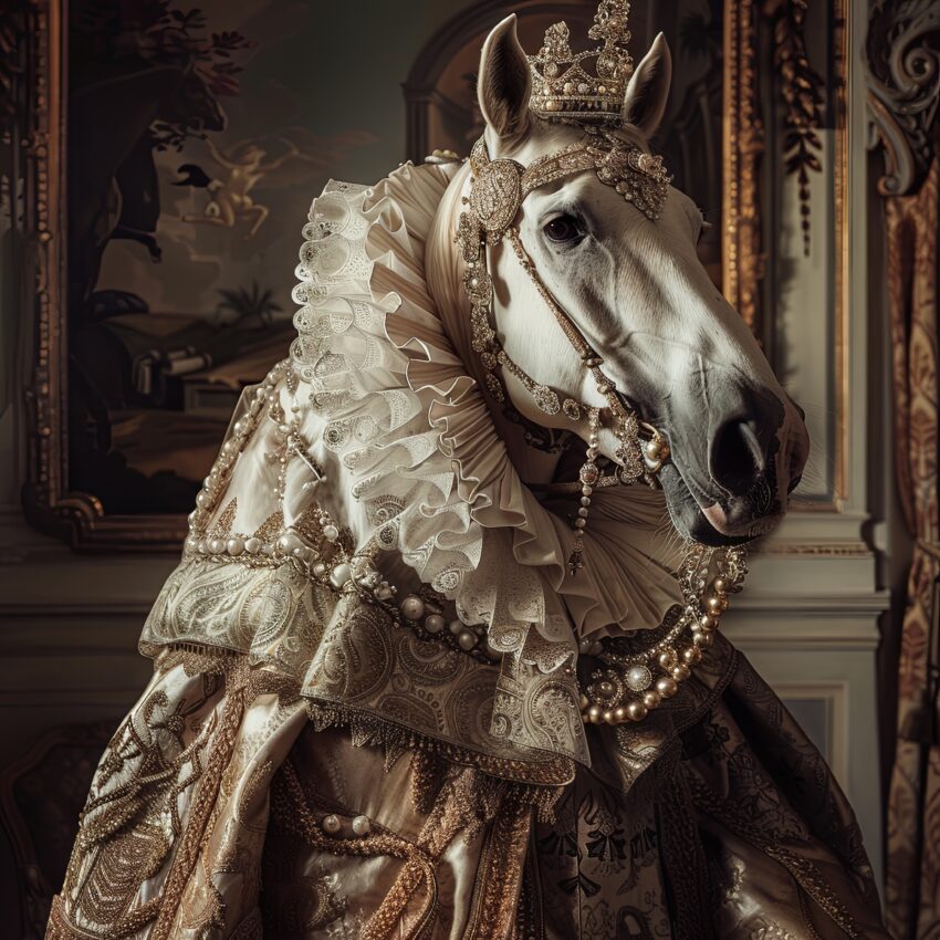 Fotografie Poster Pferd Krone gold historisch elegant