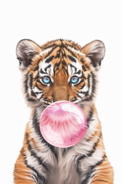 Tigerjunges Kaugummi Poster