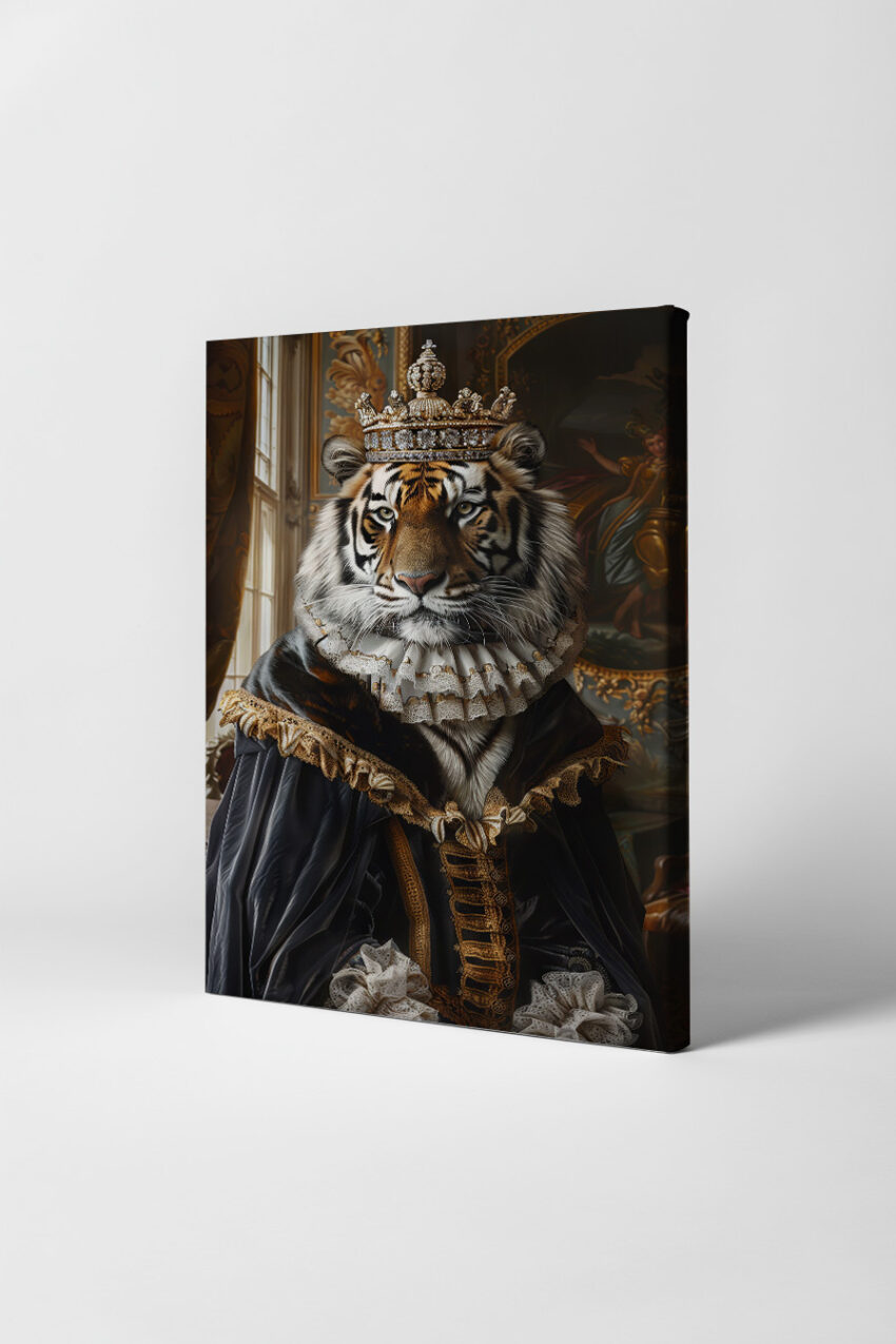 Fotografie Poster Tiger Krone königlich