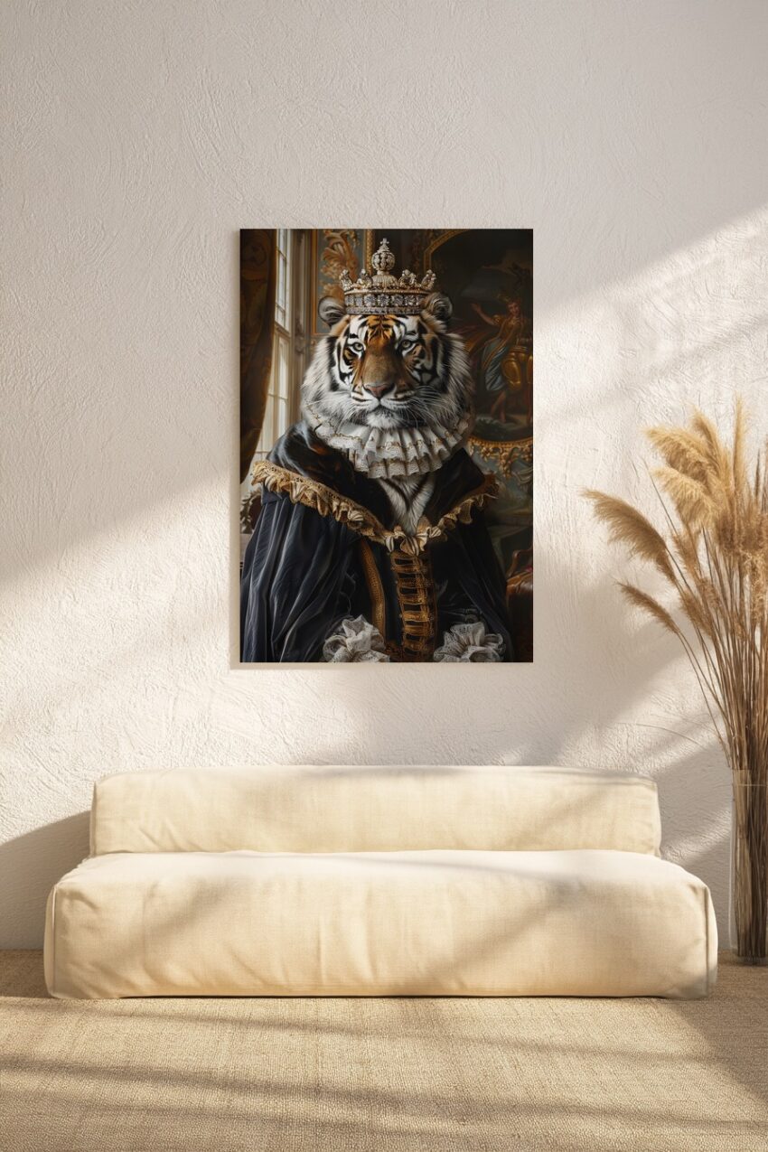 Fotografie Poster Tiger Krone königlich