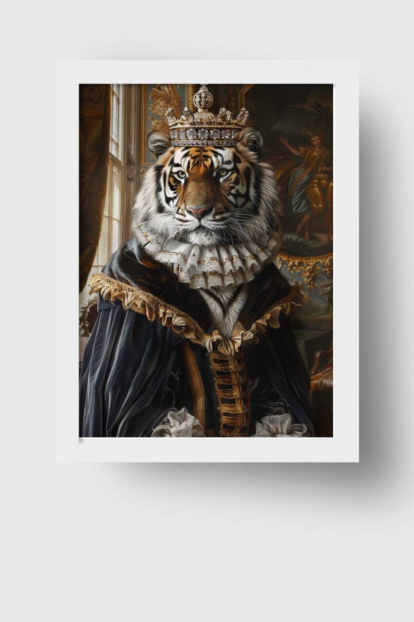 Fotografie Poster Tiger Krone königlich