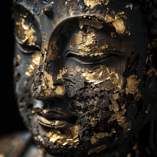 Buddha Goldblatt Gerahmt