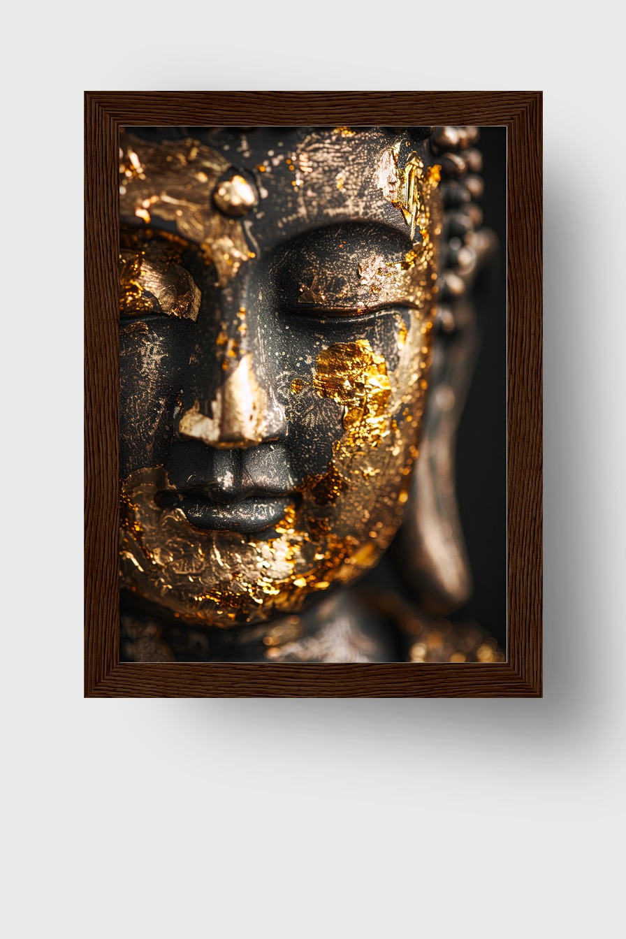 Fotografie Poster Buddha gold Meditation ruhig Oberfläche