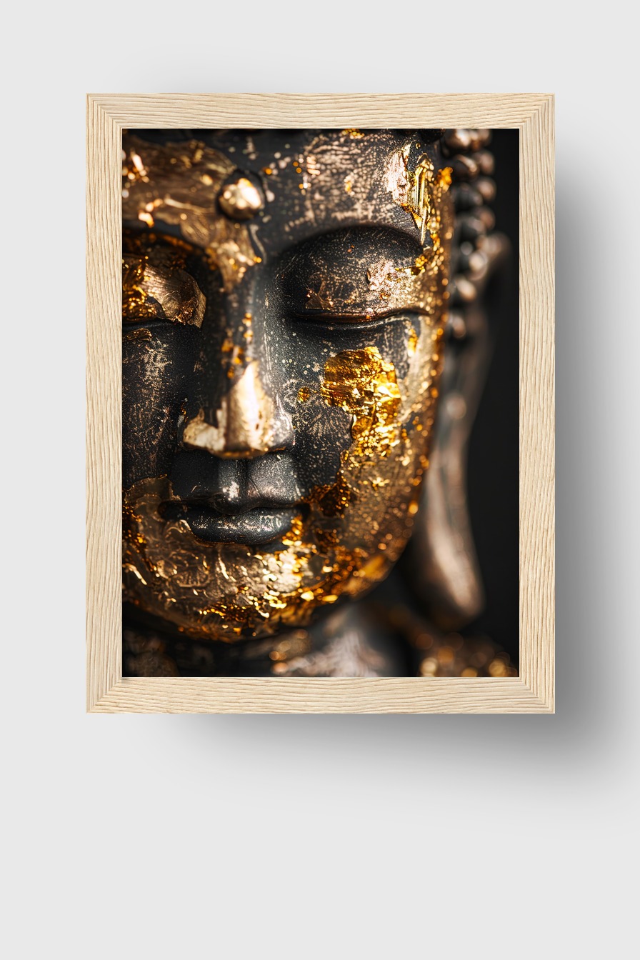 Fotografie Poster Buddha gold Meditation ruhig Oberfläche