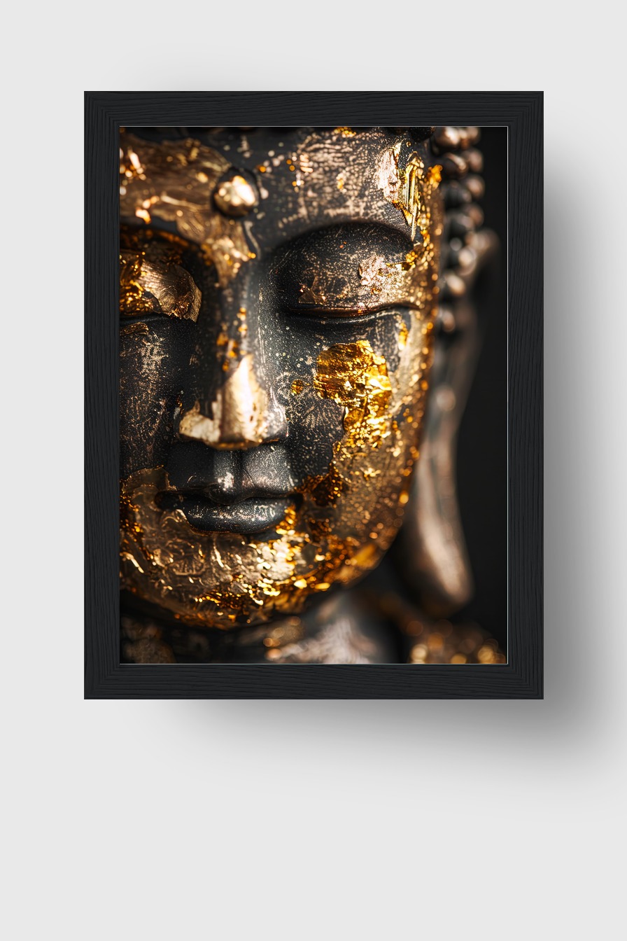 Fotografie Poster Buddha gold Meditation ruhig Oberfläche