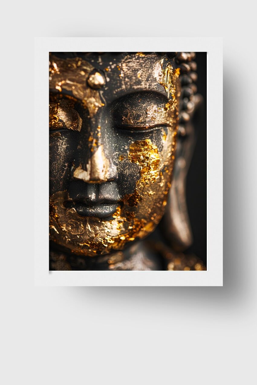 Fotografie Poster Buddha gold Meditation ruhig Oberfläche