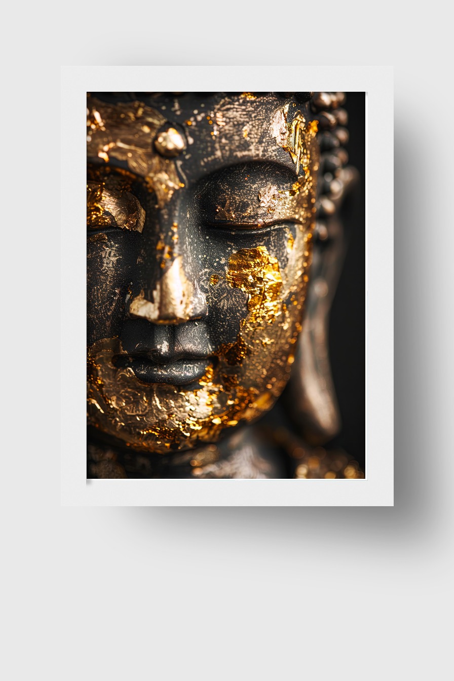 Fotografie Poster Buddha gold Meditation ruhig Oberfläche