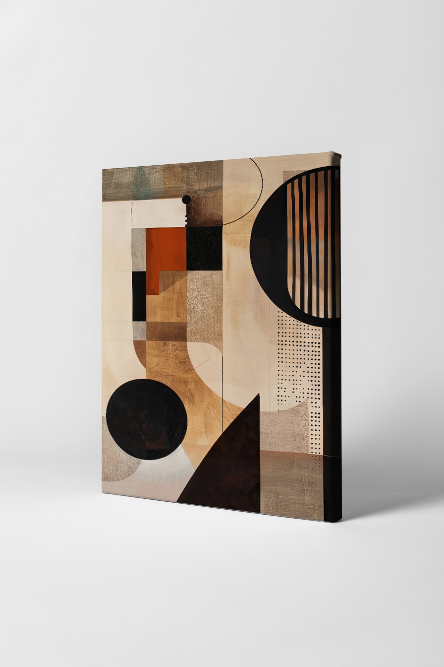 Grafikdesign Poster Abstrakte Grafik braun schwarz