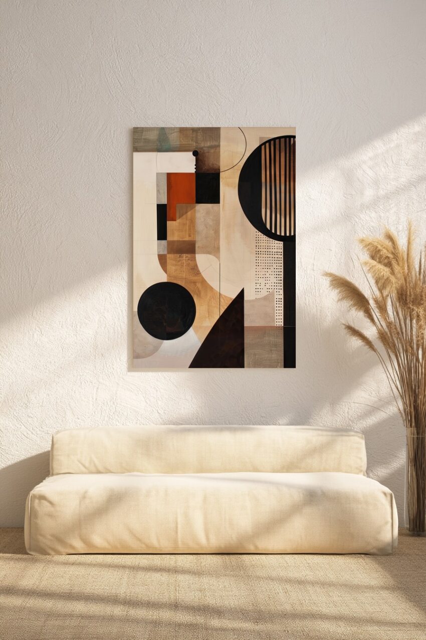 Grafikdesign Poster Abstrakte Grafik braun schwarz