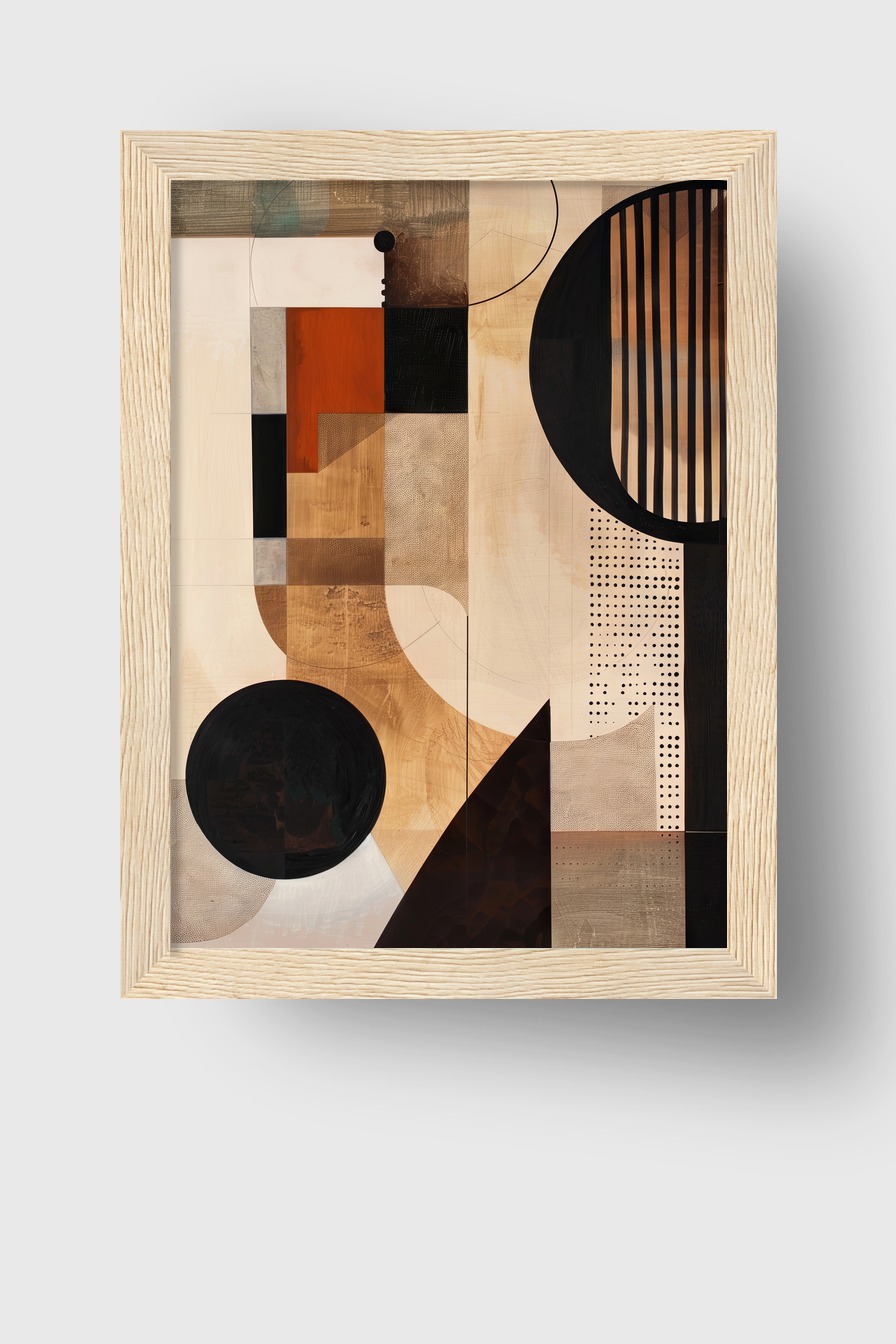 Grafikdesign Poster Abstrakte Grafik braun schwarz