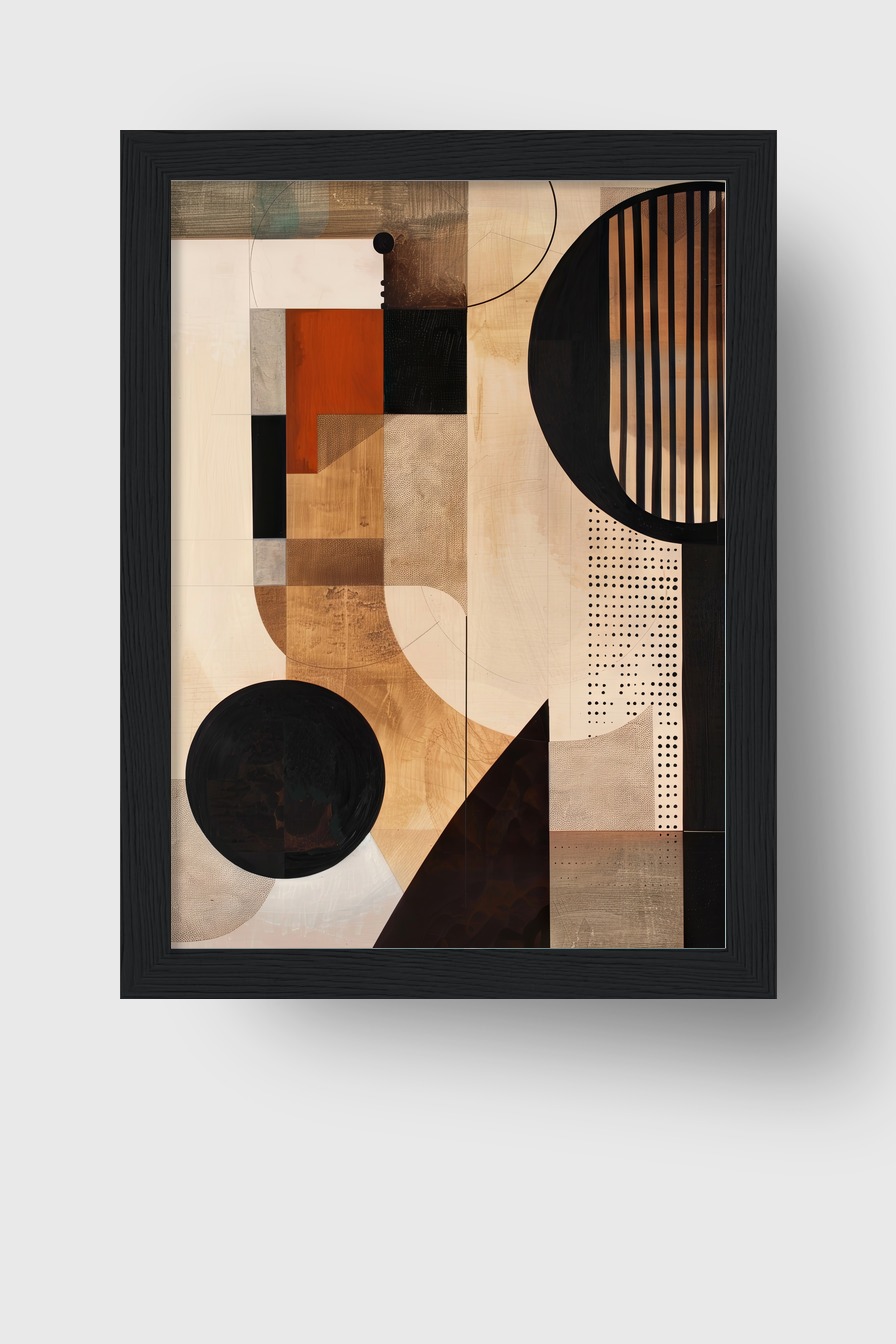 Grafikdesign Poster Abstrakte Grafik braun schwarz