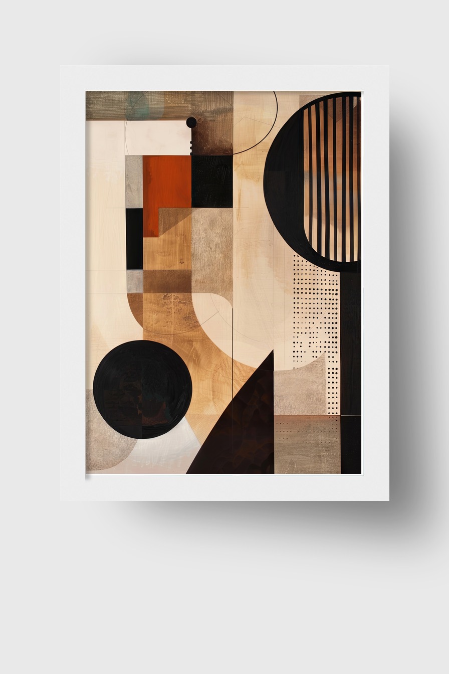 Grafikdesign Poster Abstrakte Grafik braun schwarz