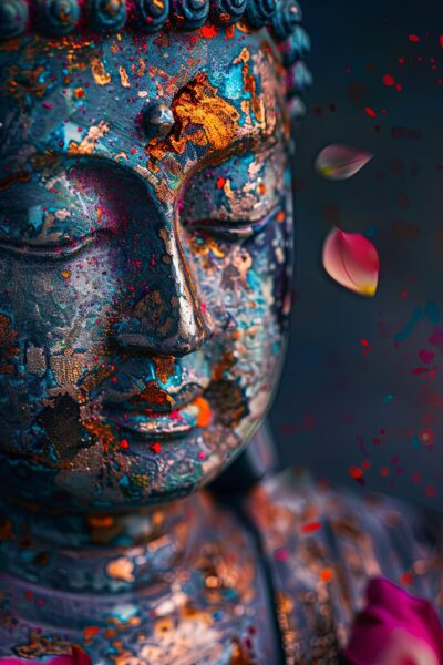 Buddha Patina Leinwandbild
