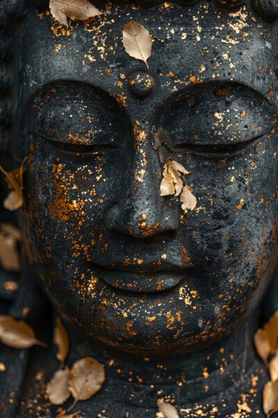 Buddha Blattgold Gerahmt