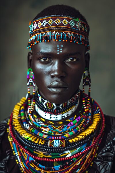 Afrikanische Halsketten Poster