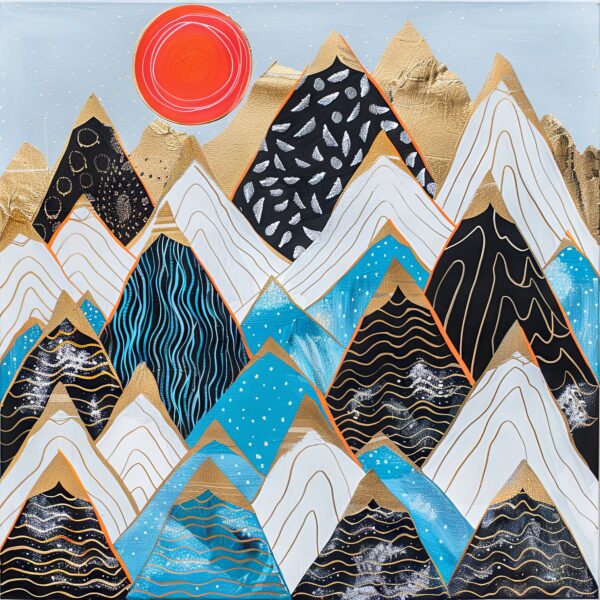 Berge Abstrakt Leinwandbild