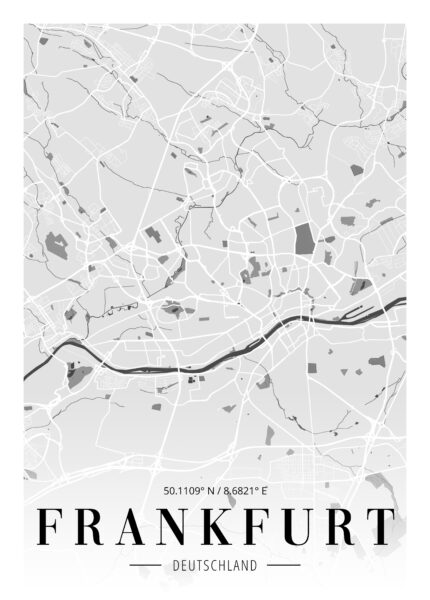 Frankfurt Stadtplan Poster