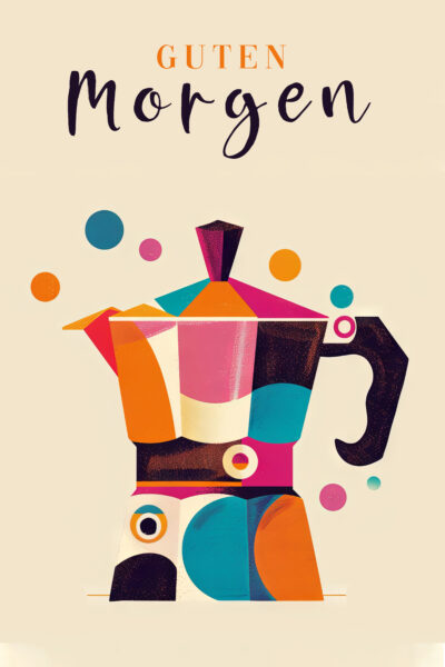 Kaffeemaschine Bunt Gerahmt