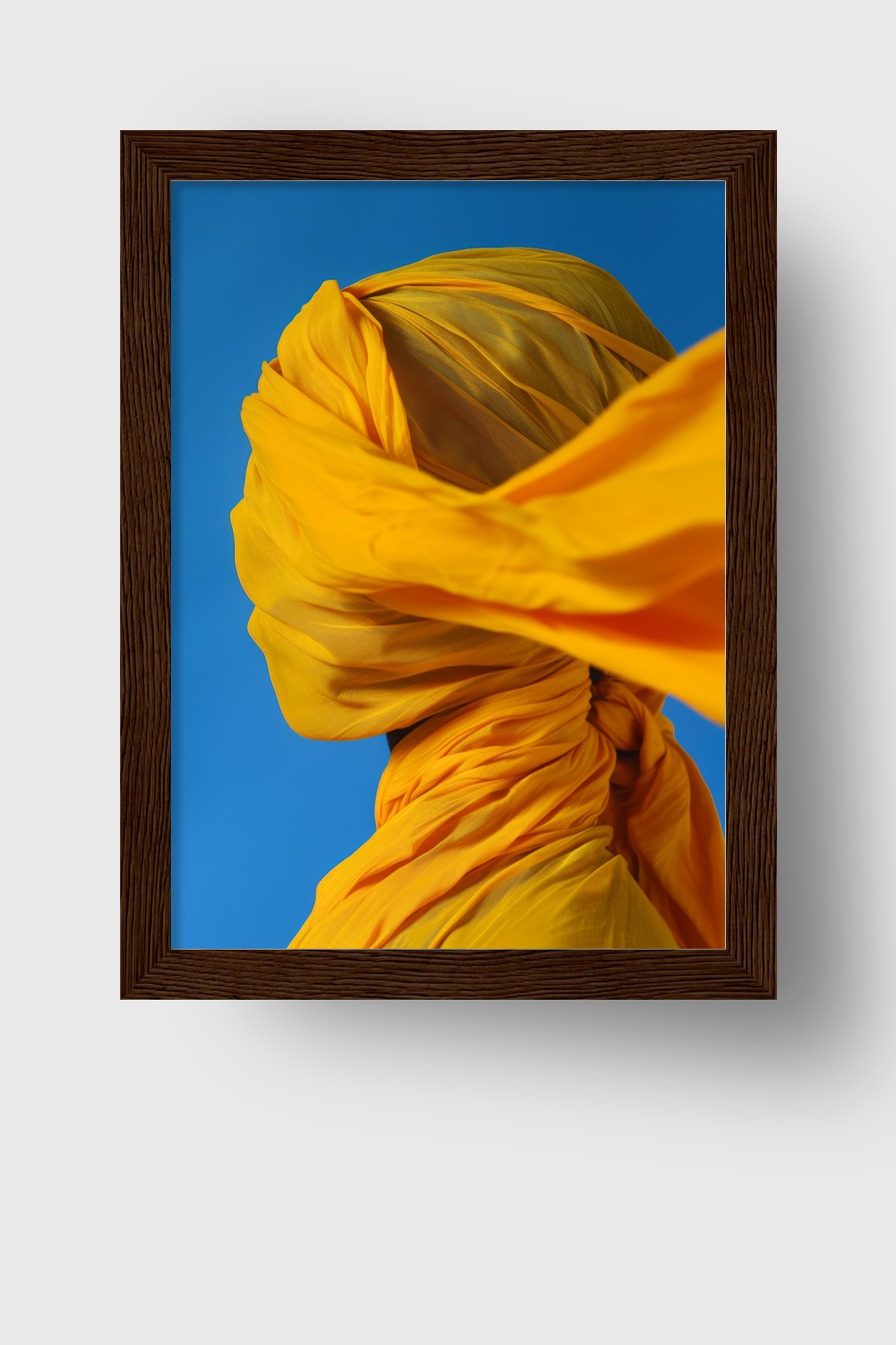 Fotografie Poster Tuch Profil gelb blau