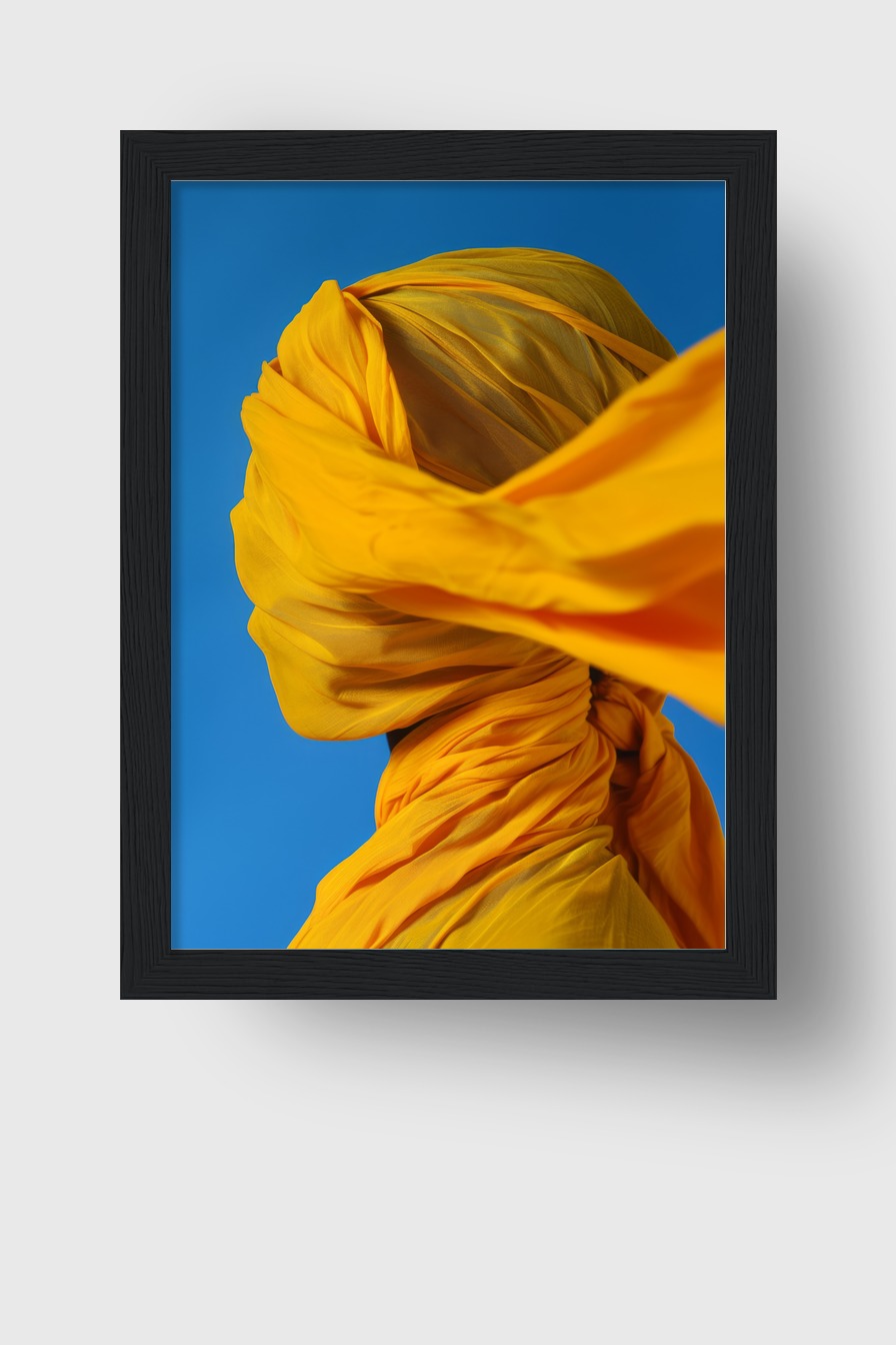 Fotografie Poster Tuch Profil gelb blau