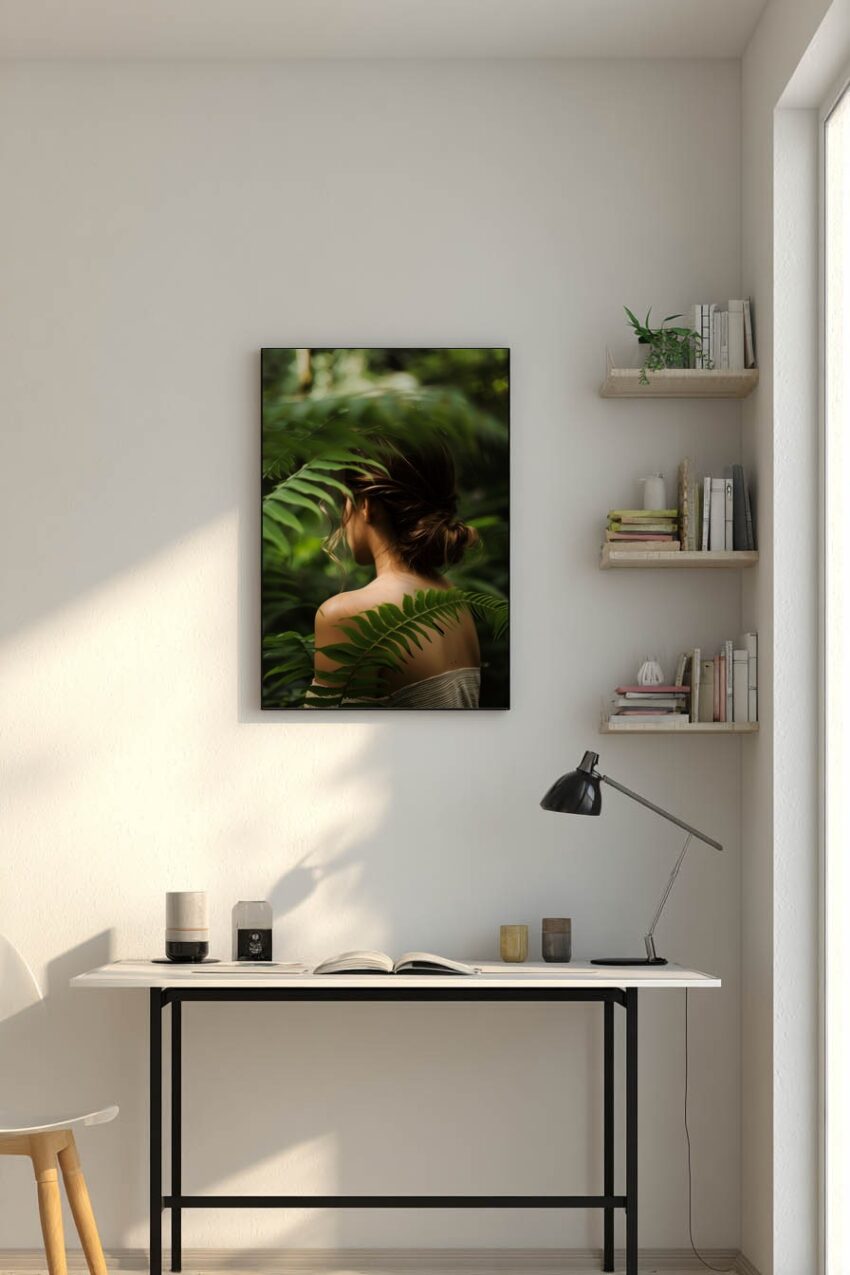Fotografie Poster Frau Rücken natur grün