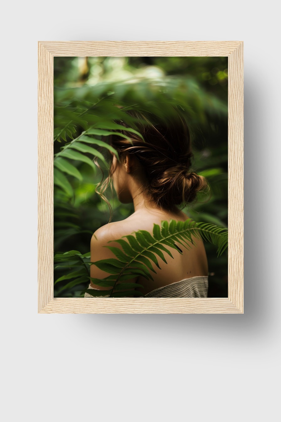 Fotografie Poster Frau Rücken natur grün