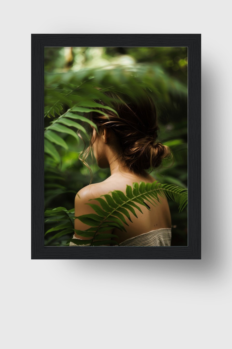 Fotografie Poster Frau Rücken natur grün
