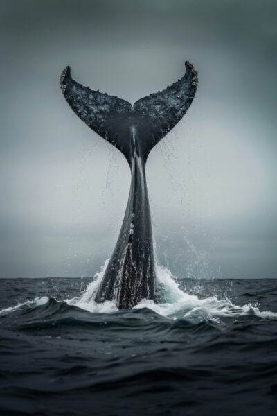 Walflosse Wasser Poster