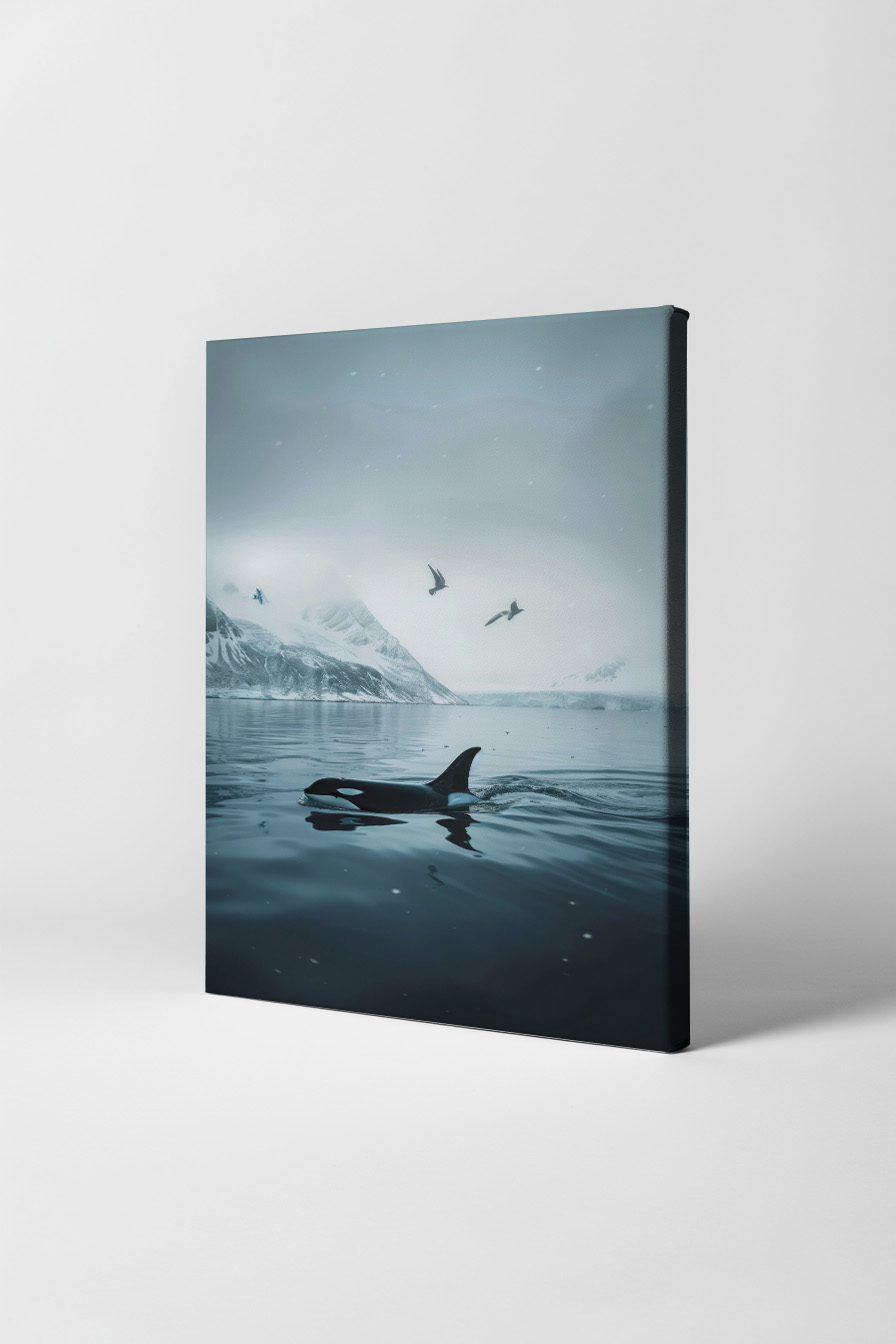 Fotografie Poster Orca Arktis kalt Wasser