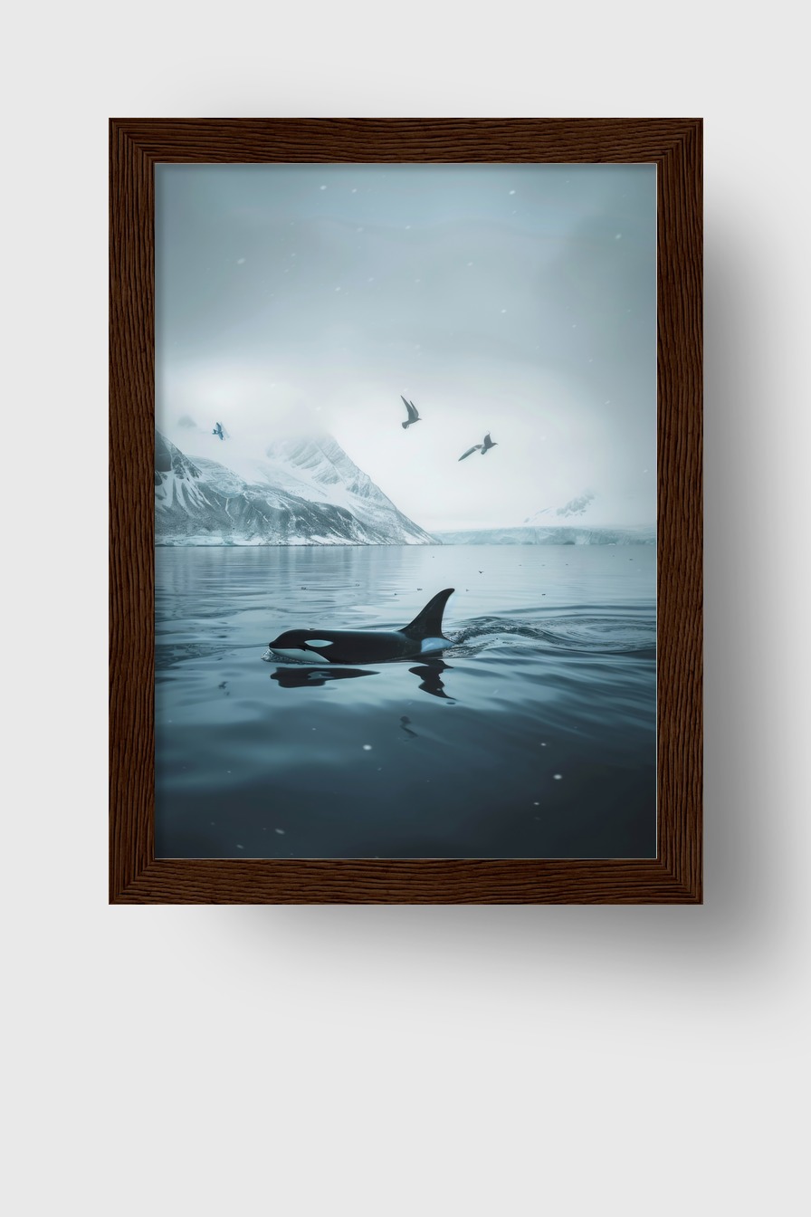 Fotografie Poster Orca Arktis kalt Wasser