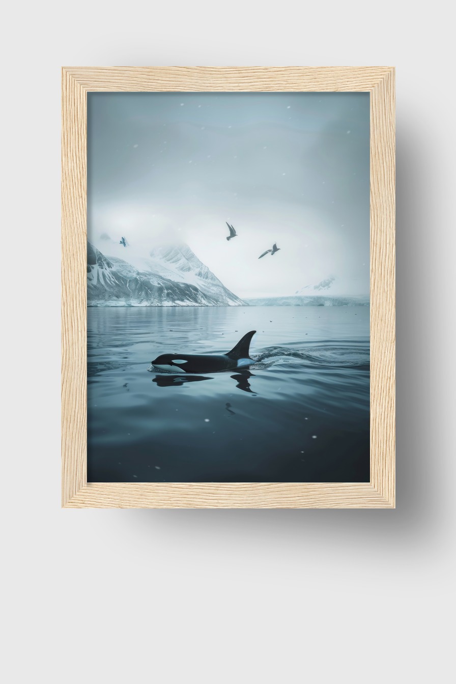 Fotografie Poster Orca Arktis kalt Wasser