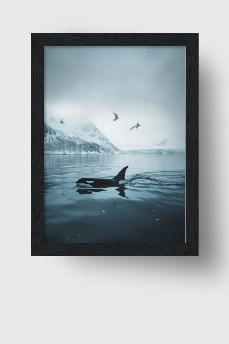 Fotografie Poster Orca Arktis kalt Wasser