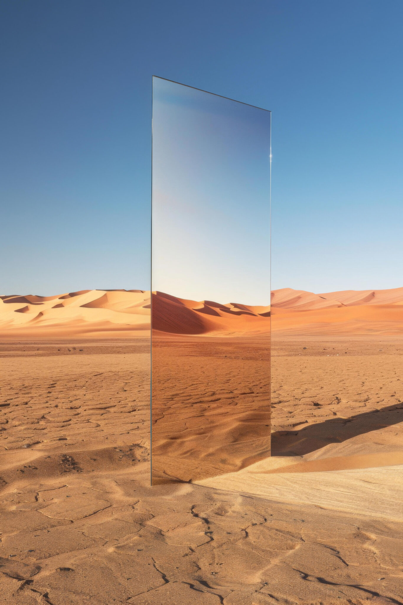 Fotografie Poster Spiegel Wüste Sanddünen klar