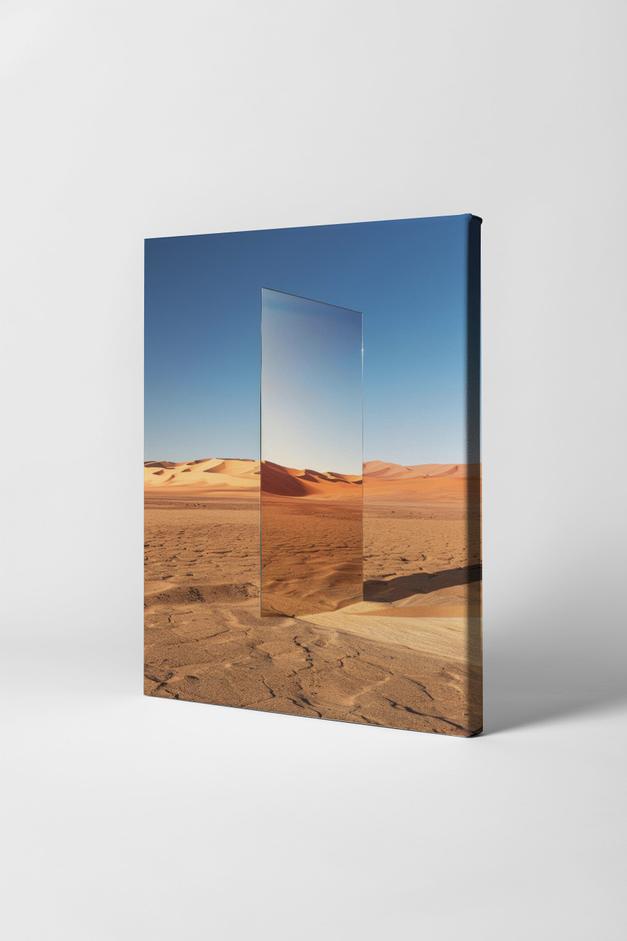 Fotografie Poster Spiegel Wüste Sanddünen klar