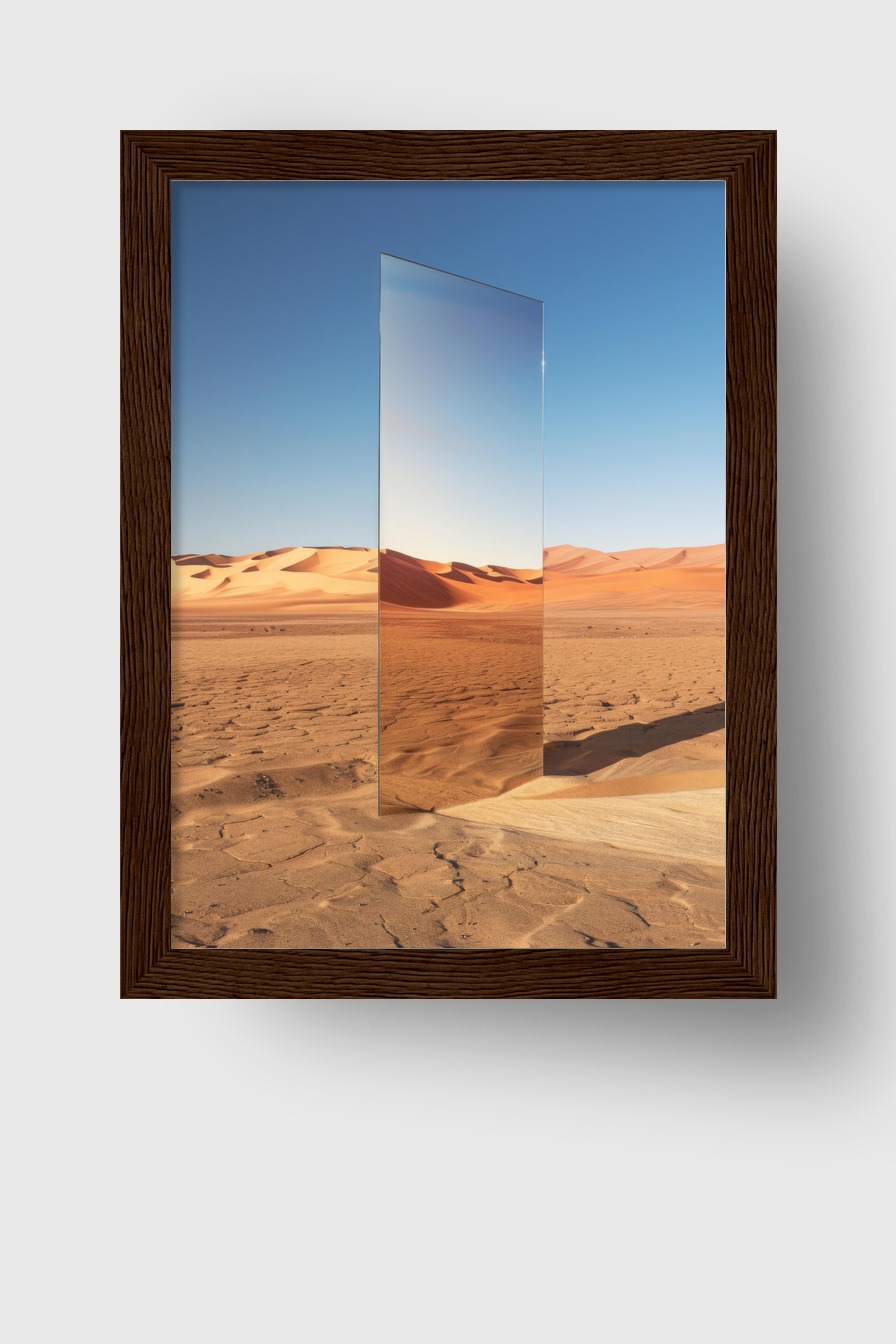 Fotografie Poster Spiegel Wüste Sanddünen klar