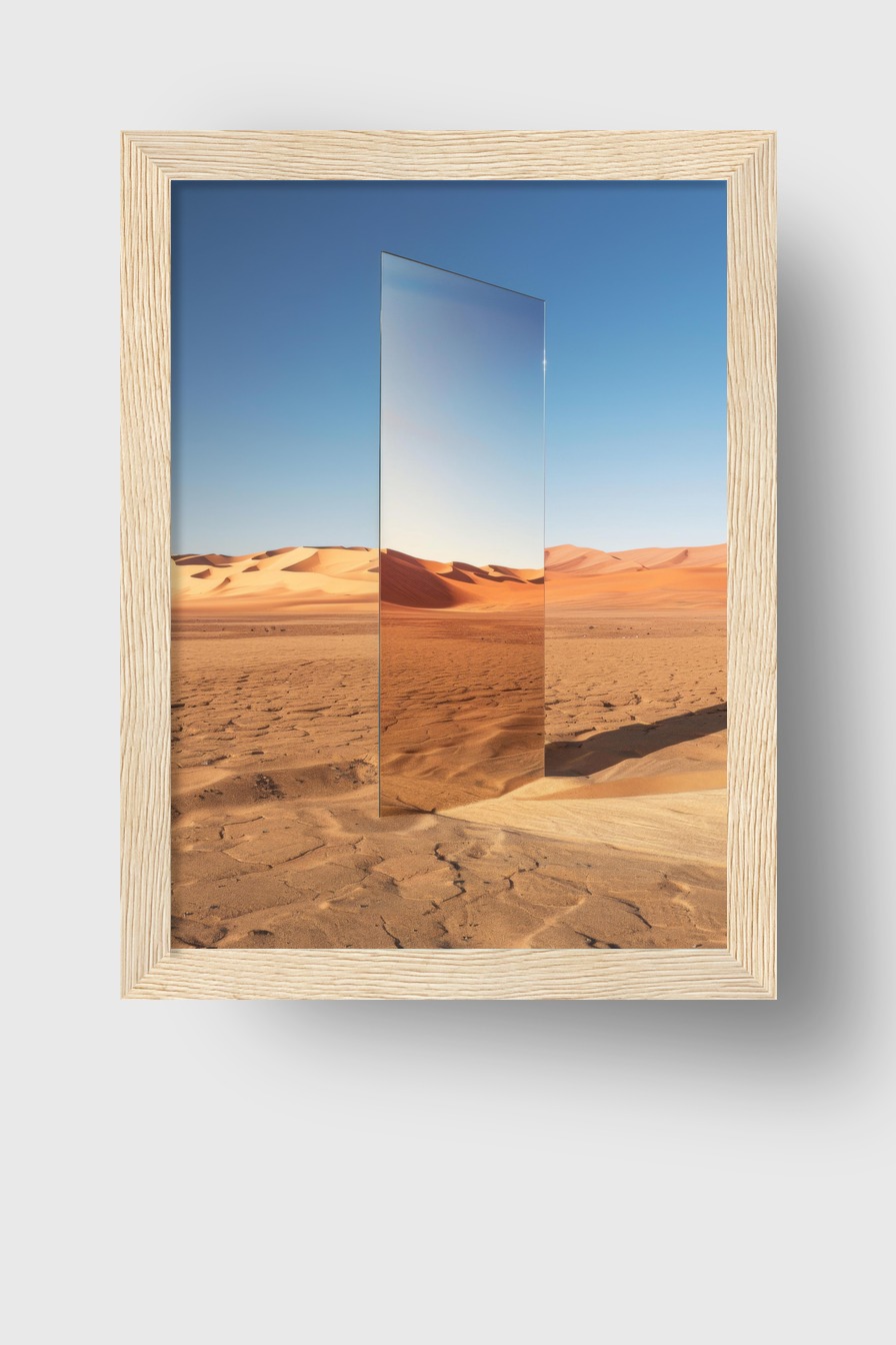 Fotografie Poster Spiegel Wüste Sanddünen klar