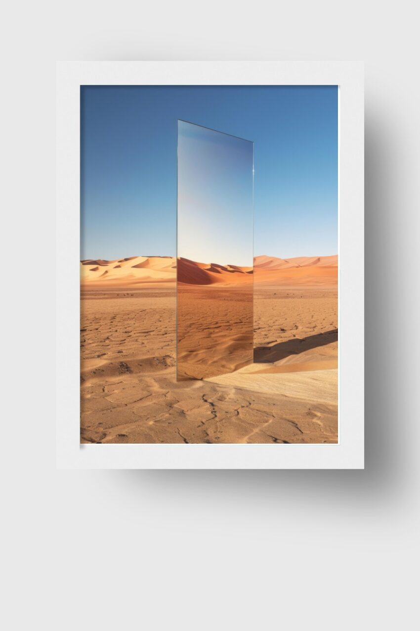 Fotografie Poster Spiegel Wüste Sanddünen klar