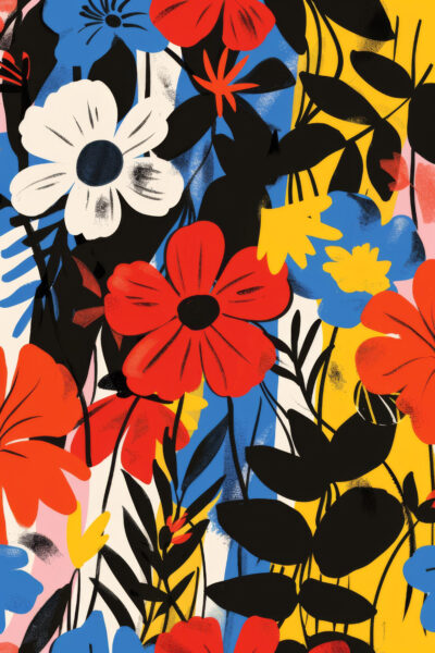 Bunte Blumen Leinwandbild
