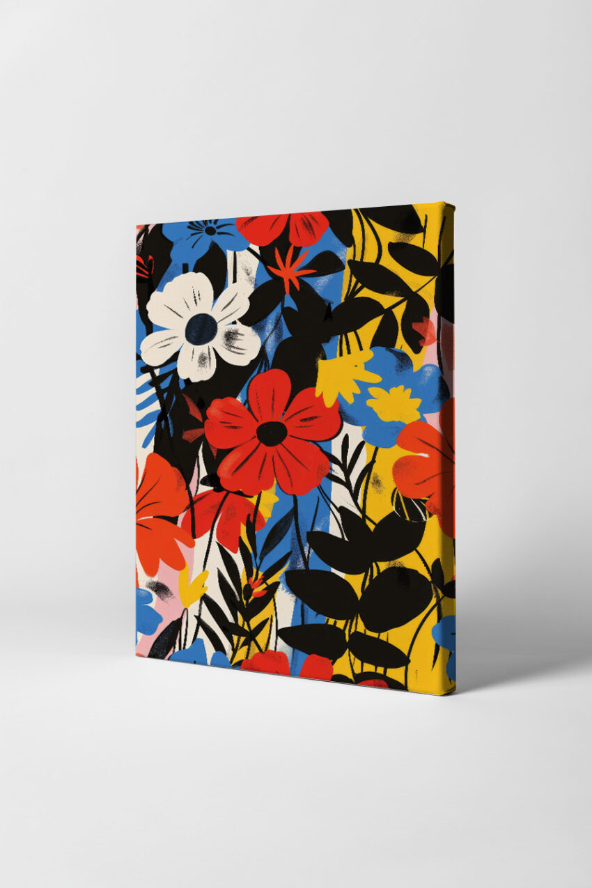 Grafik Poster Blumen bunt farbig abstrakt