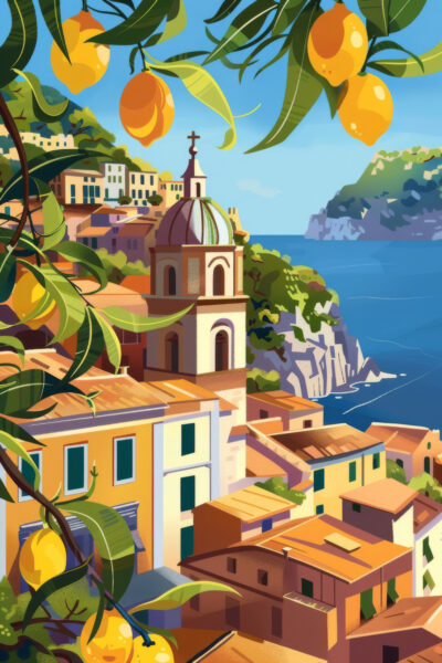 Zitronen am Meer Poster