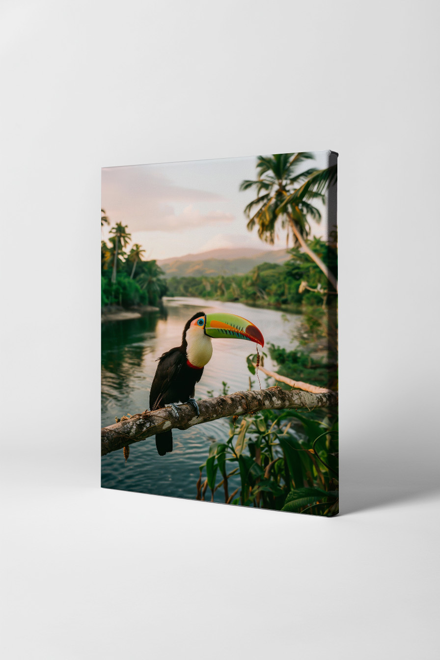 Fotografie Poster Tukan farbiger Schnabel tropisch