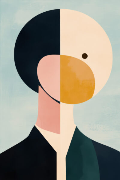 Kopf Halbiert Poster