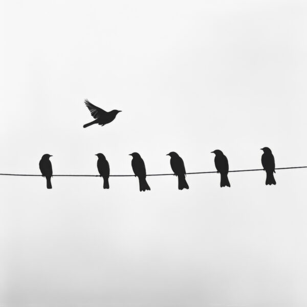 Vogel Flügelschlag Gerahmt