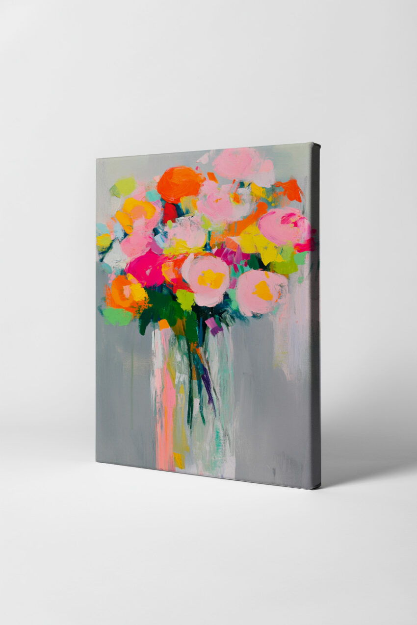 Malerei Poster Blumenstrauß bunt Impressionismus