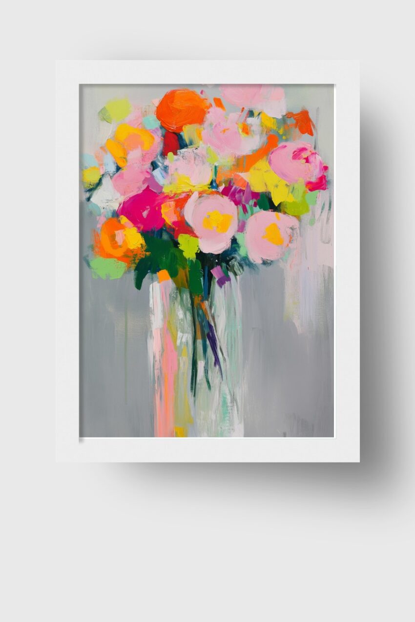 Malerei Poster Blumenstrauß bunt Impressionismus