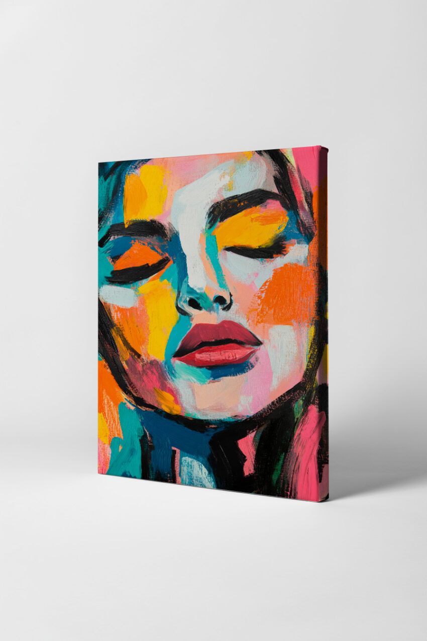 Expressionismus Poster Frau farbig intensiv bunt