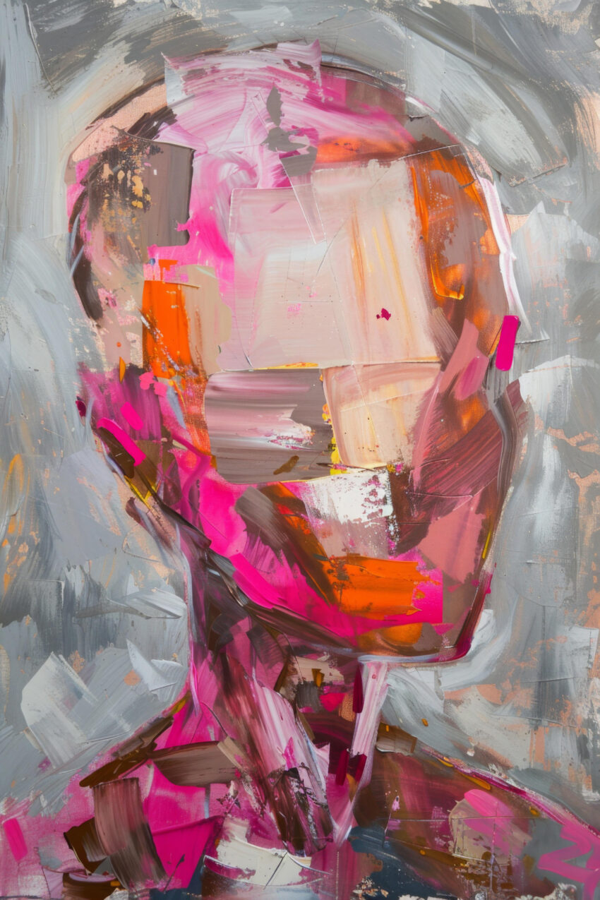 Abstrakt Poster Porträt farbig expressiv