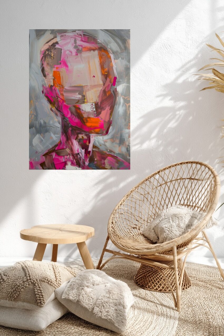 Abstrakt Poster Porträt farbig expressiv